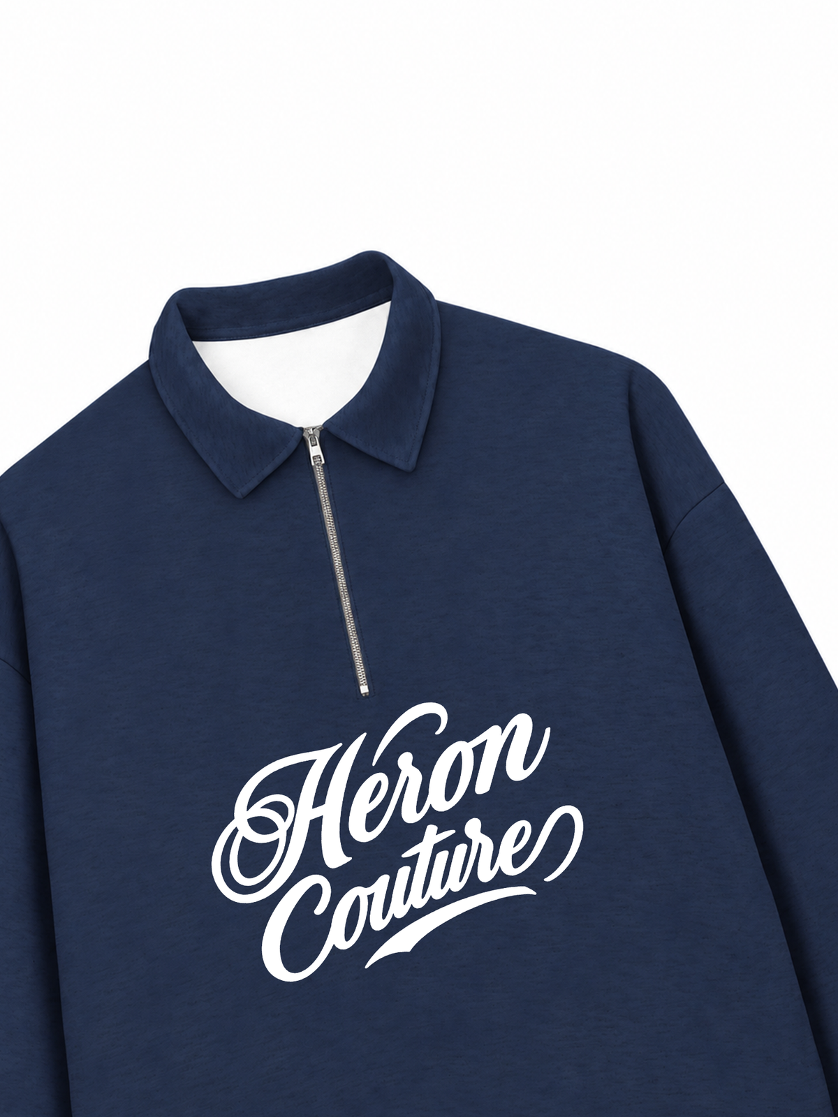 Áo Sweater Polo Nỉ Hai Da Heron Couture