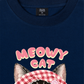 Áo Thun Relaxed Fit Meowy Cat Pink Plaid