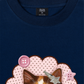 Áo Thun Relaxed Fit Cute Pink Flower Cat