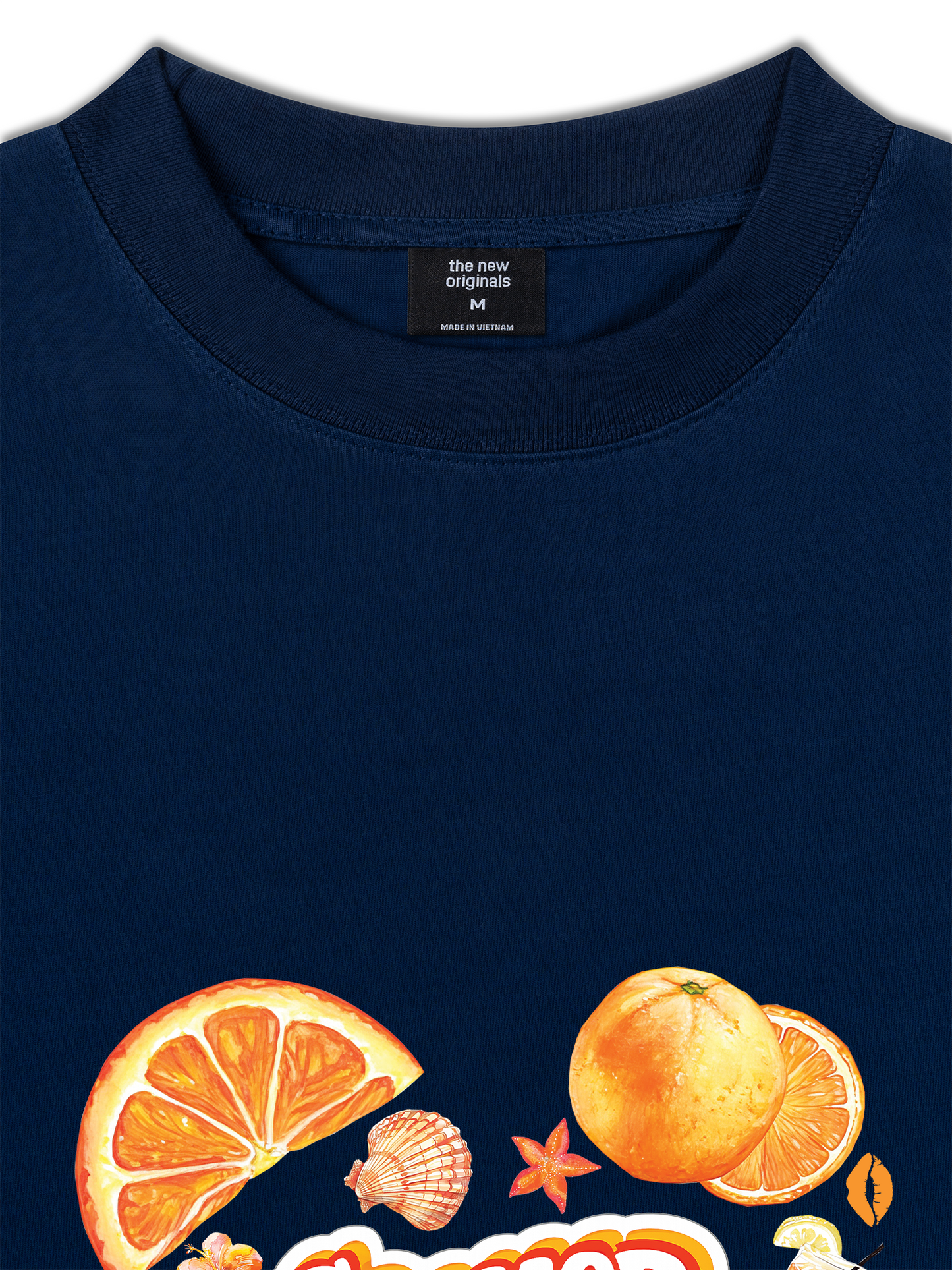 Áo Thun Relaxed Fit Summer Vibes Heart Orange Summer