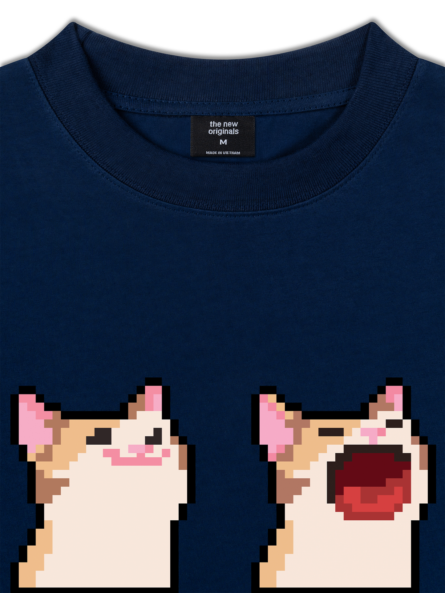 Áo Thun Relaxed Fit Pixel Universe Pop Cat