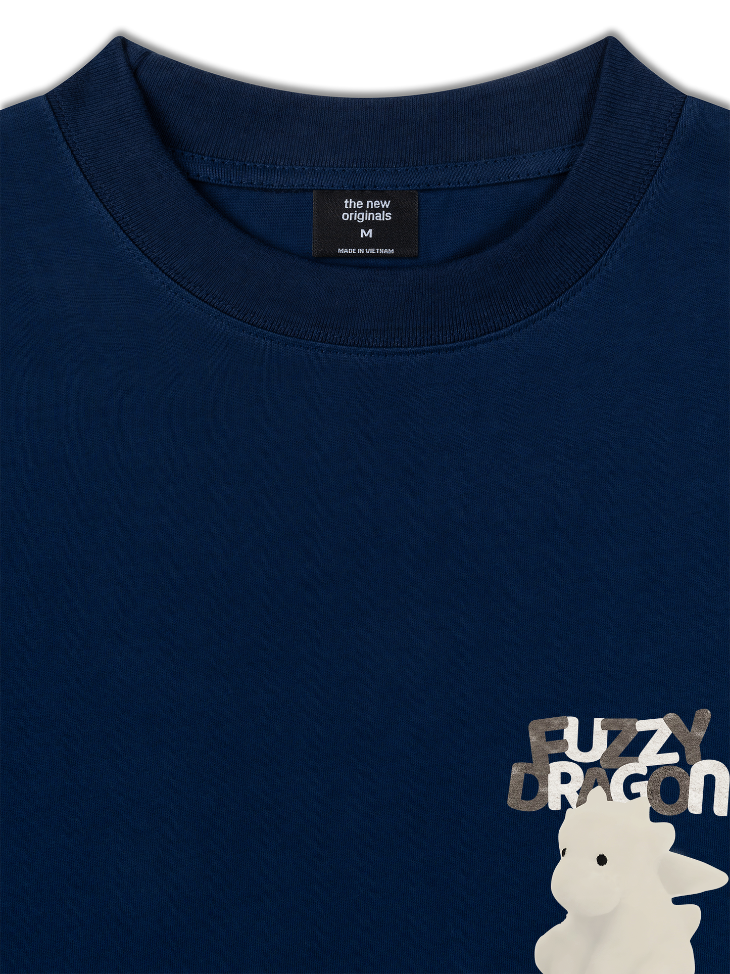Áo Thun Relaxed Fit  Fuzzy Font Dragon