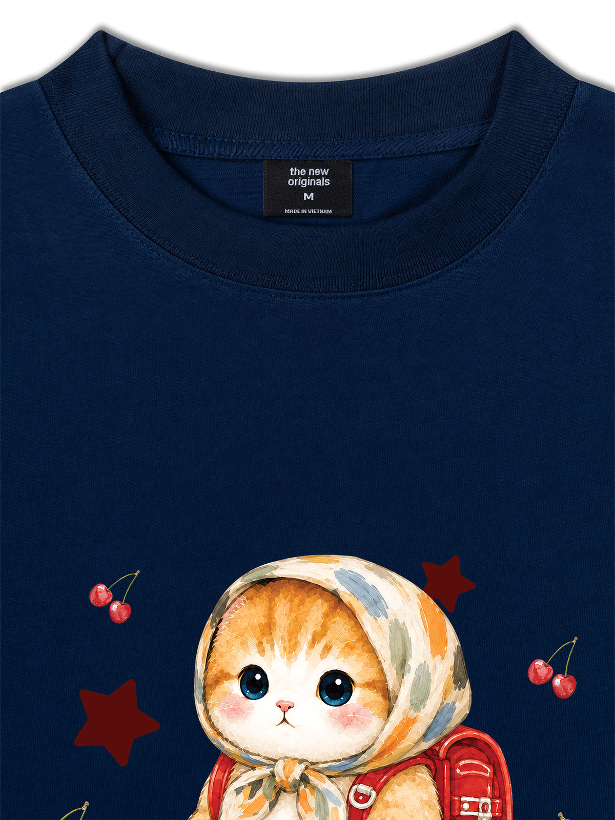 Áo Thun Relaxed Fit Pickleball Girl Meow Vitamin Meow Go School