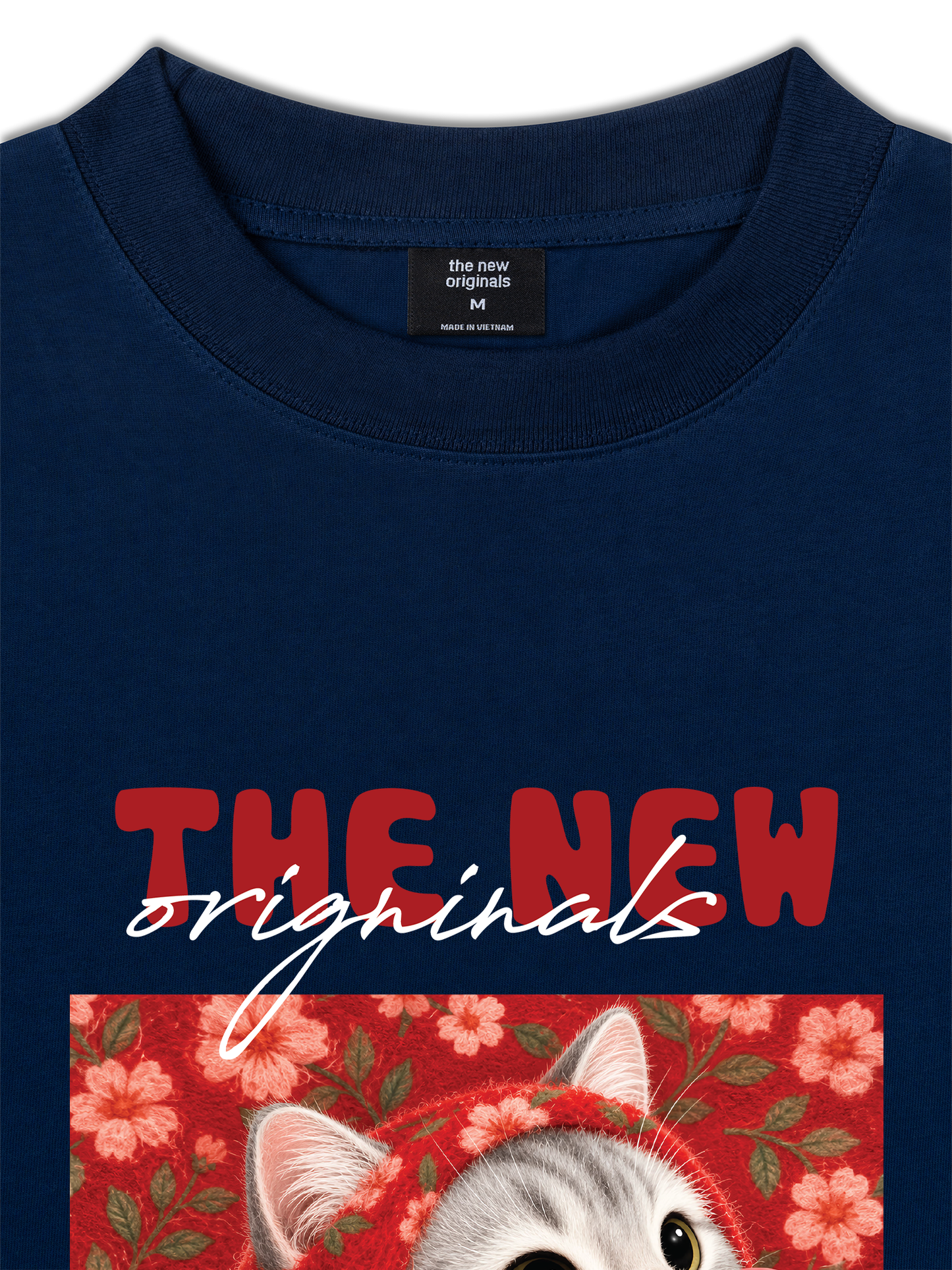 Áo Thun Relaxed Fit Red Daisy Daydream Meow