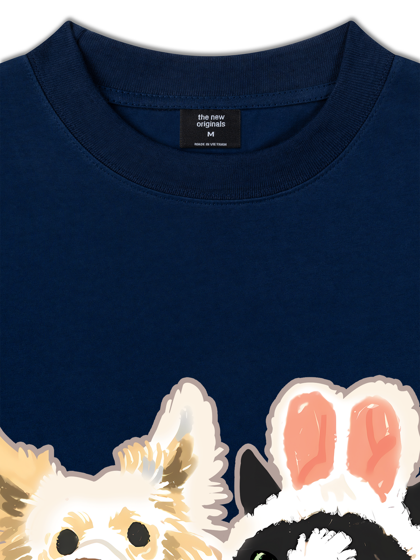 Áo Thun Relaxed Fit Animal Mood Bestie Puppy And Meow