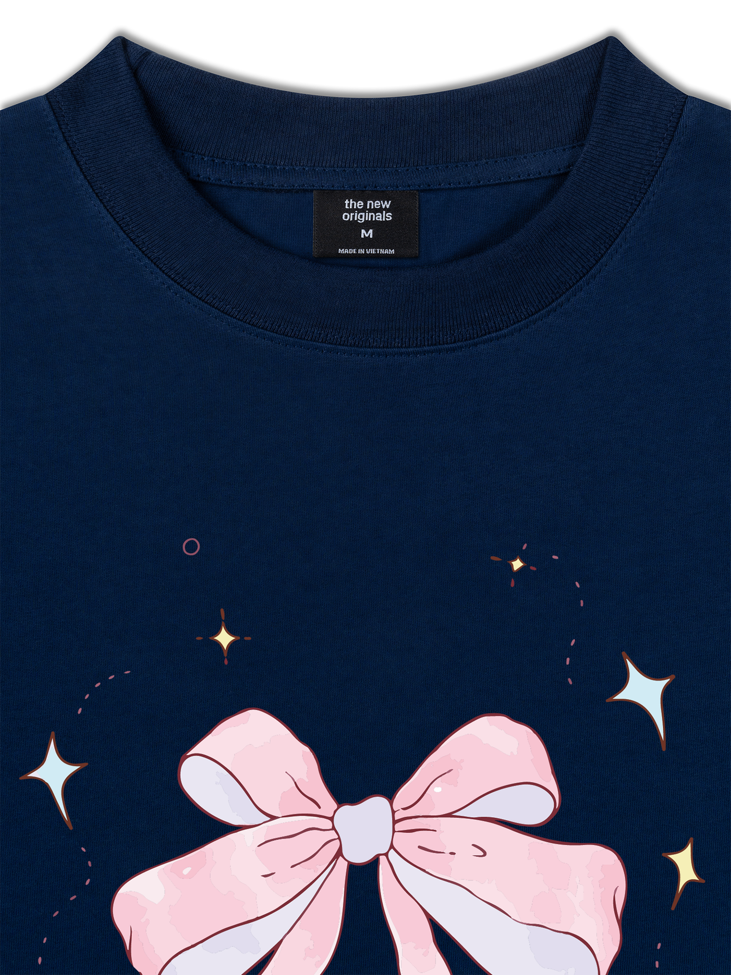 Áo Thun Relaxed Fit Cute Girl Pink Bow Bunny