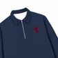 Áo Sweater Polo Nỉ Hai Da Burgundy Horse