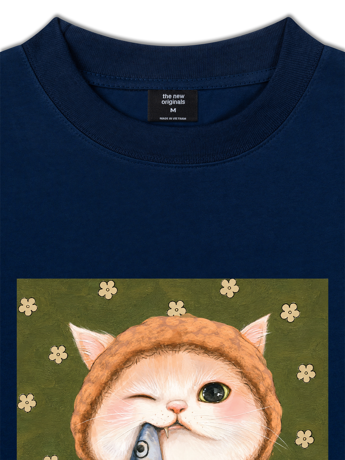 Áo Thun Relaxed Fit Green Fish Meow trước