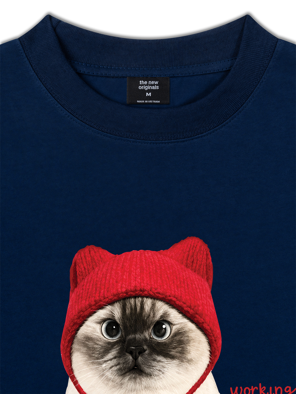 Áo Thun Relaxed Fit Working O'ttreats Red Meow