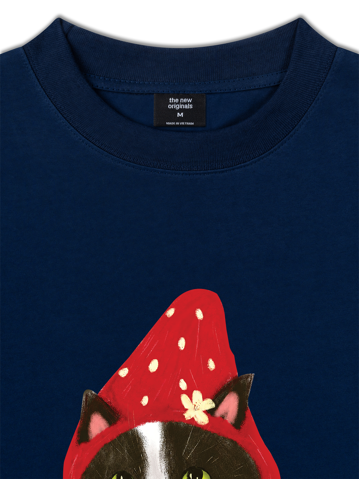 Áo Thun Relaxed Fit Strawberry Meow Kitten Day