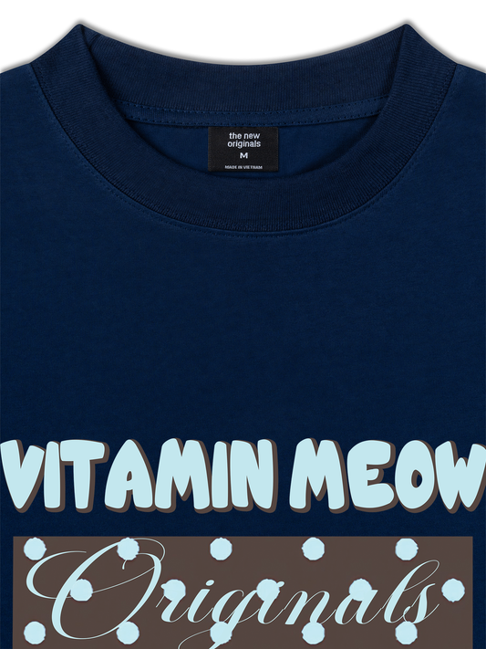 Áo Thun Relaxed Fit Vitamin Meow Blue Tiffany