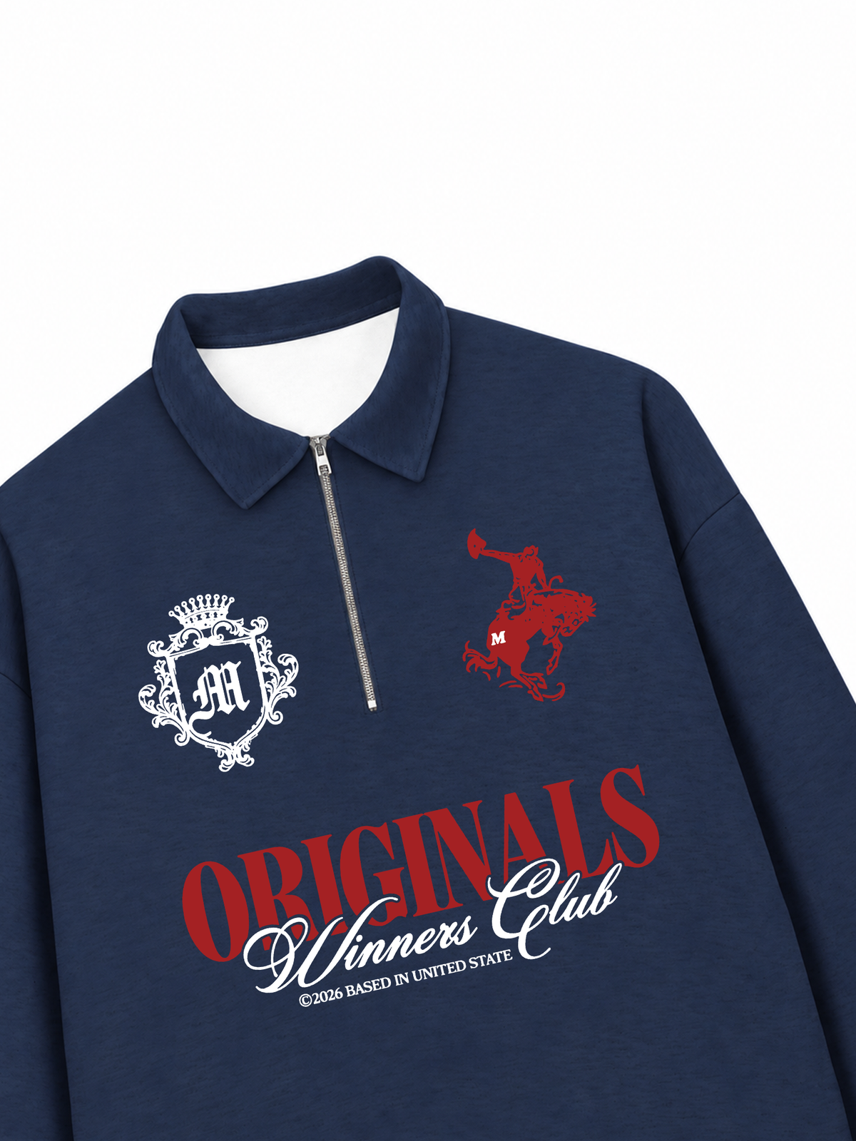 Áo Sweater Polo Nỉ Hai Da Originals Winner Club