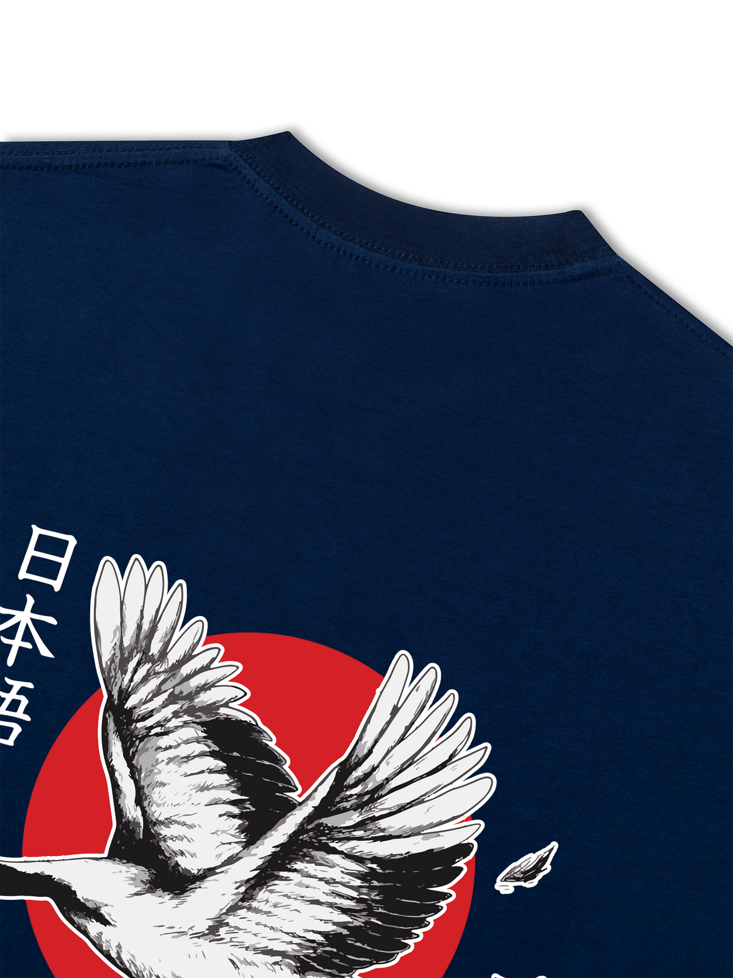 Áo Thun Relaxed Fit Japan Spirit Red Crowned Crane
