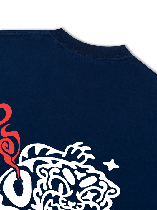 Áo Thun Relaxed Fit Japan Spirit Fire Tiger