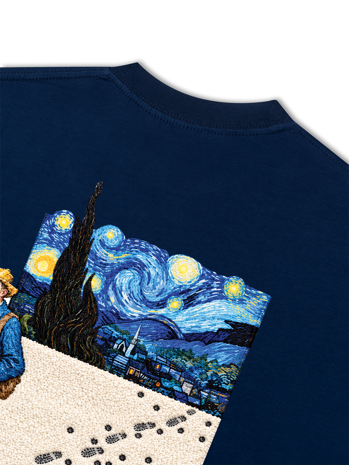Áo Thun Relaxed Fit Vincent Van Gogh Stary Night