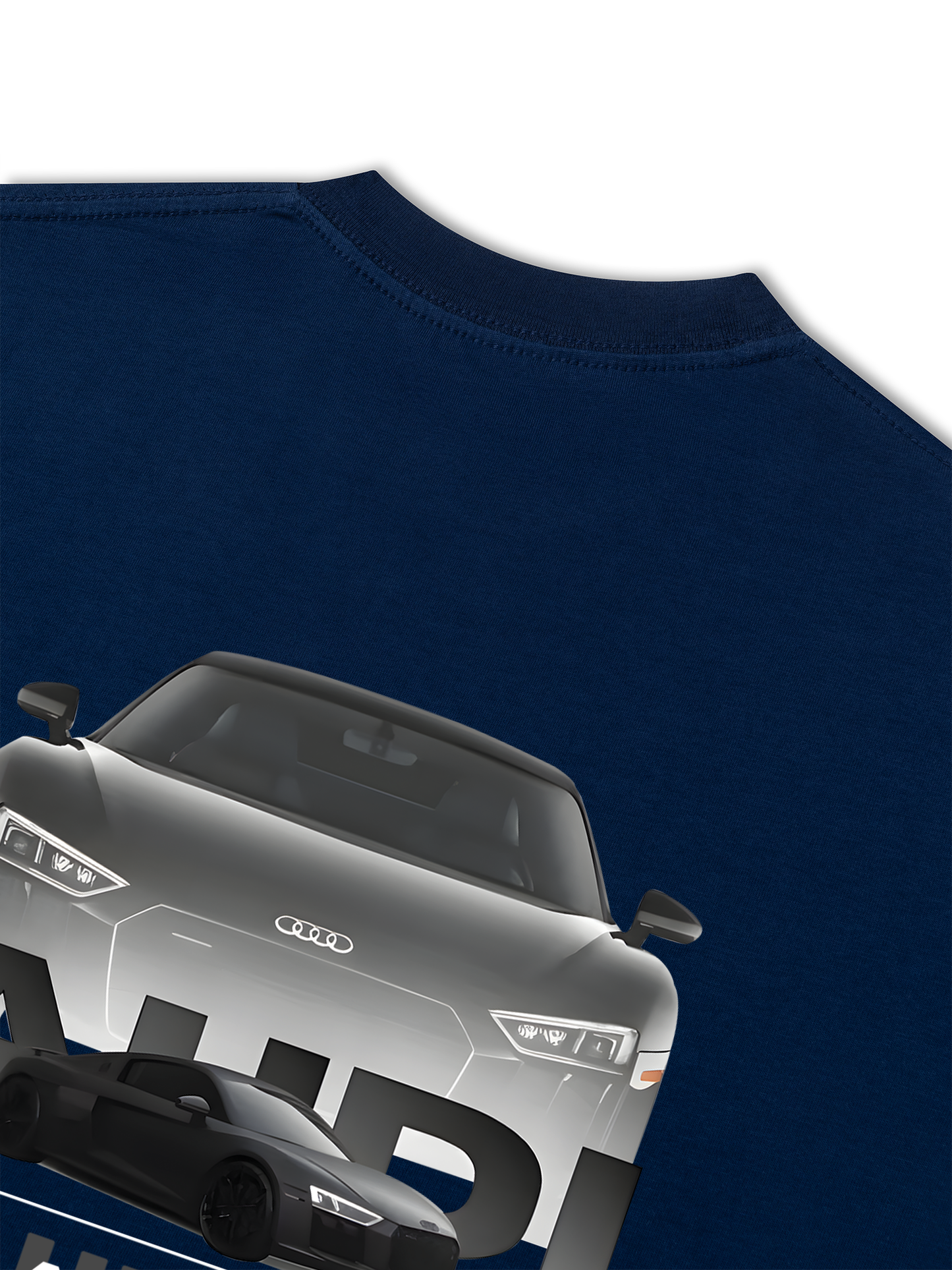 Áo Thun Relaxed Fit CAR AUDI Black & White