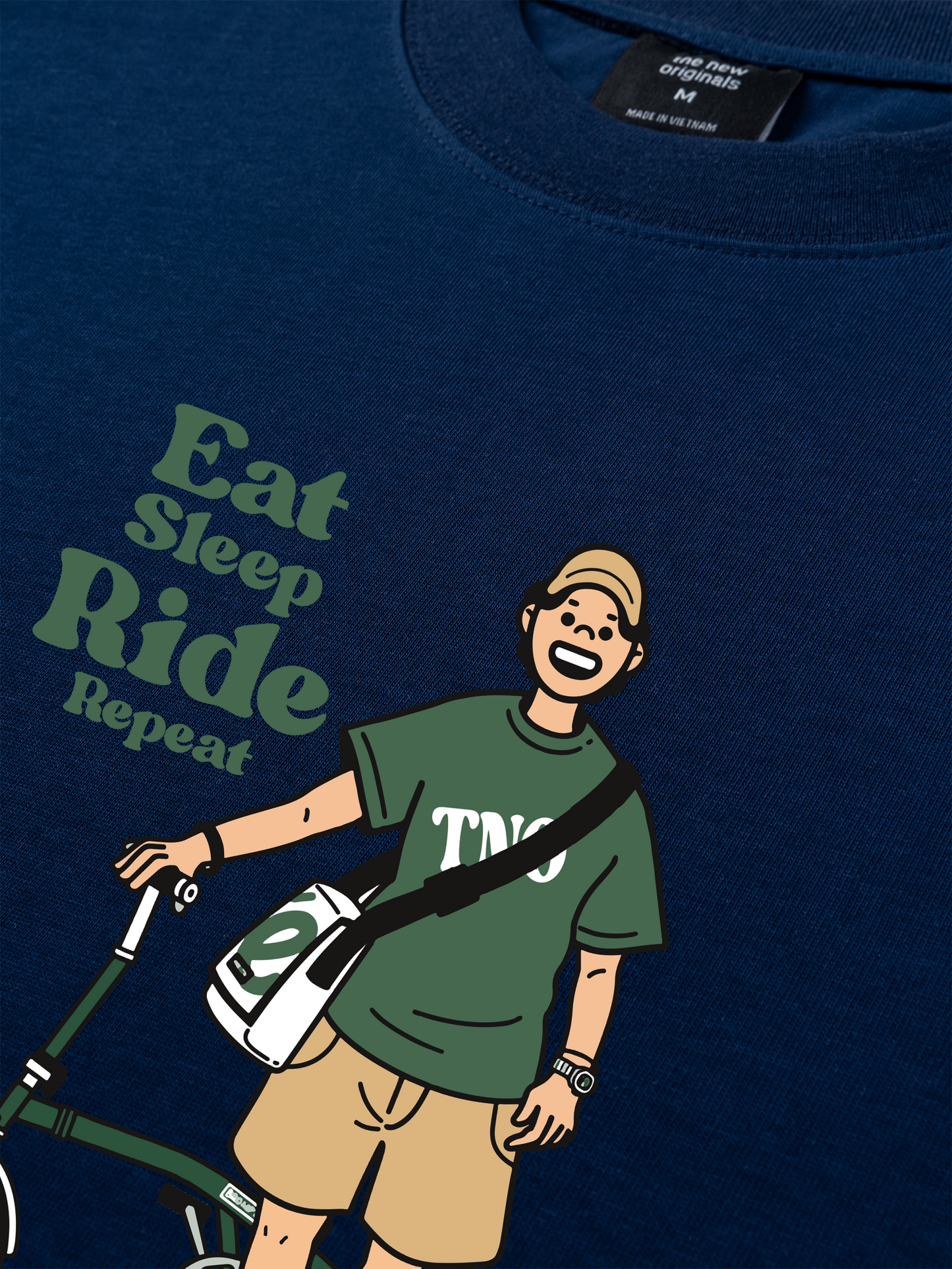 Áo Thun Relaxed Fit Eat Sleep Ride Repeat