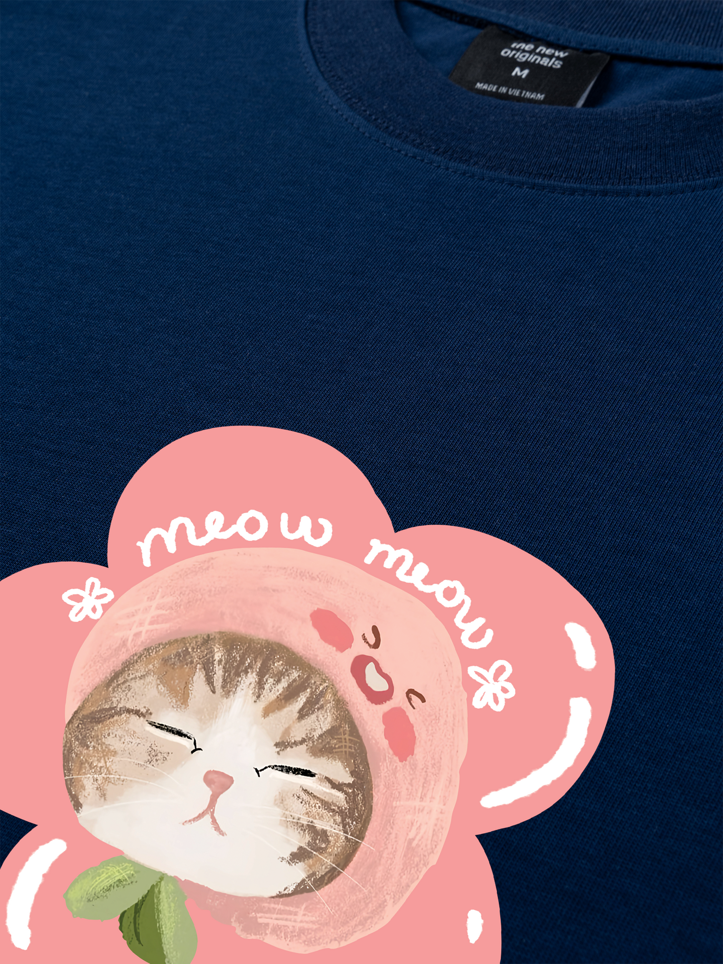 Áo Thun Relaxed Fit Flower Cat