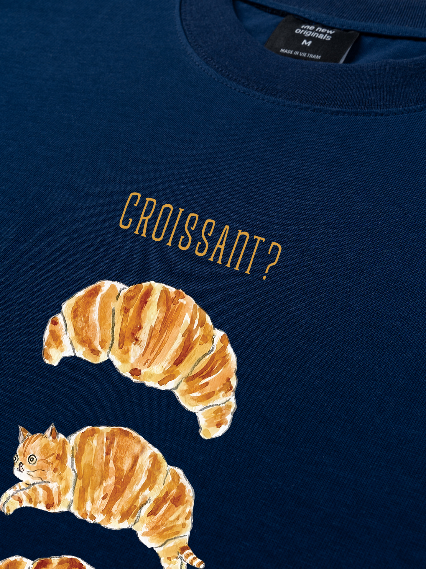 Áo Thun Relaxed Fit Croissant Cat