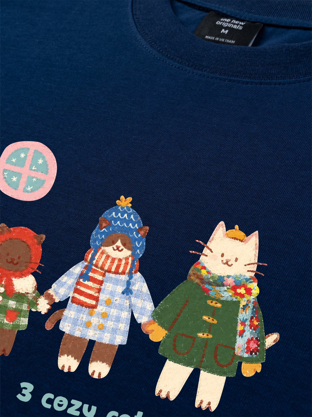 Áo Thun Relaxed Fit 3 Cozy Cats