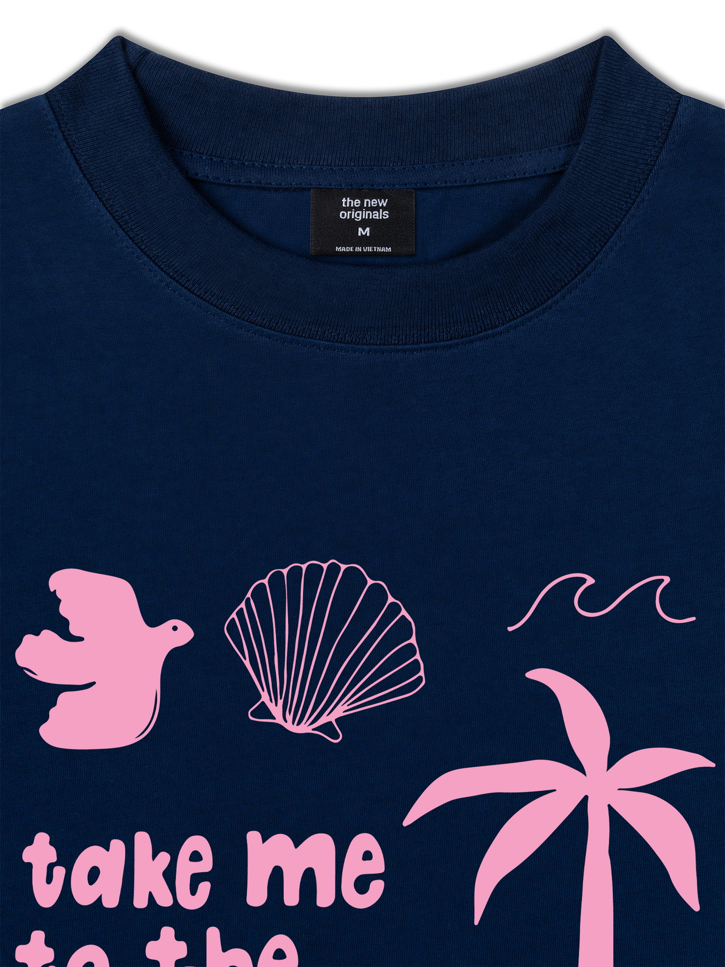 Áo Thun Relaxed Fit Take Me To The Beach Pink