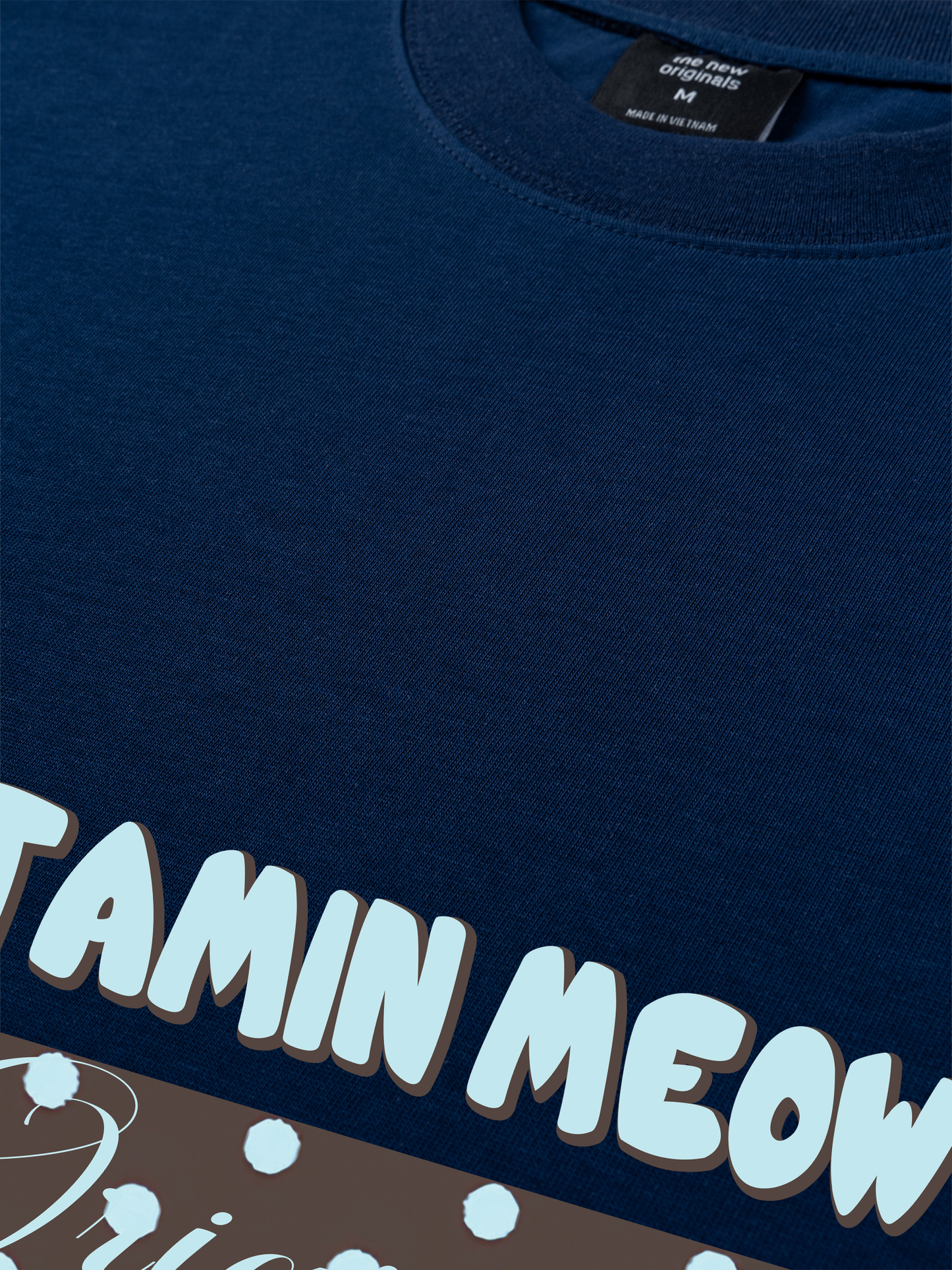 Áo Thun Relaxed Fit Vitamin Meow Blue Tiffany
