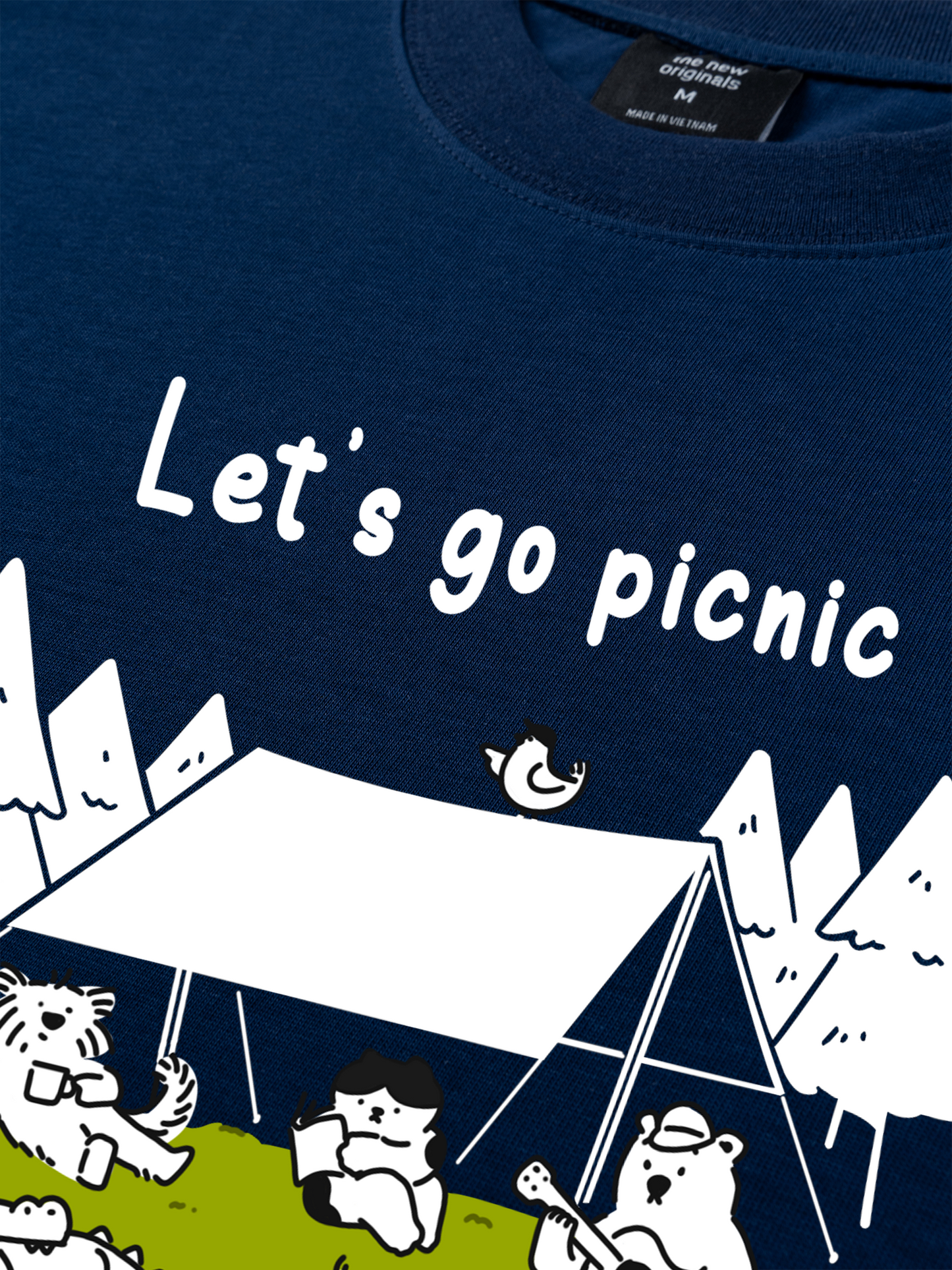 Áo Thun Relaxed Fit Go Outside Let's Go Picnic