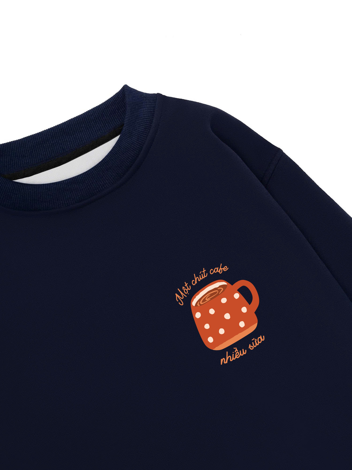 Áo Sweater Nỉ Hai Da Một Chút Cafe Nhiều Sữa