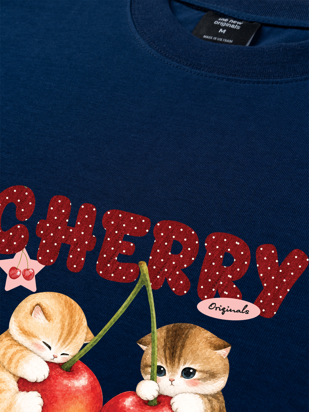 Áo Thun Relaxed Fit Cherry Meow