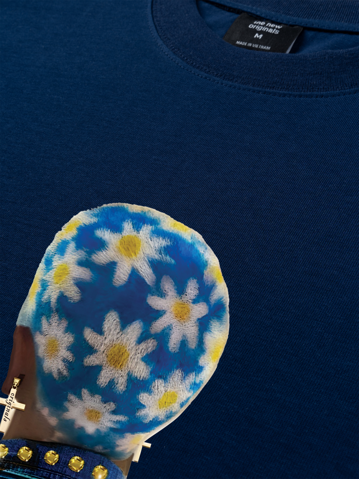 Áo Thun Relaxed Fit Blue Daisy Hairstyle