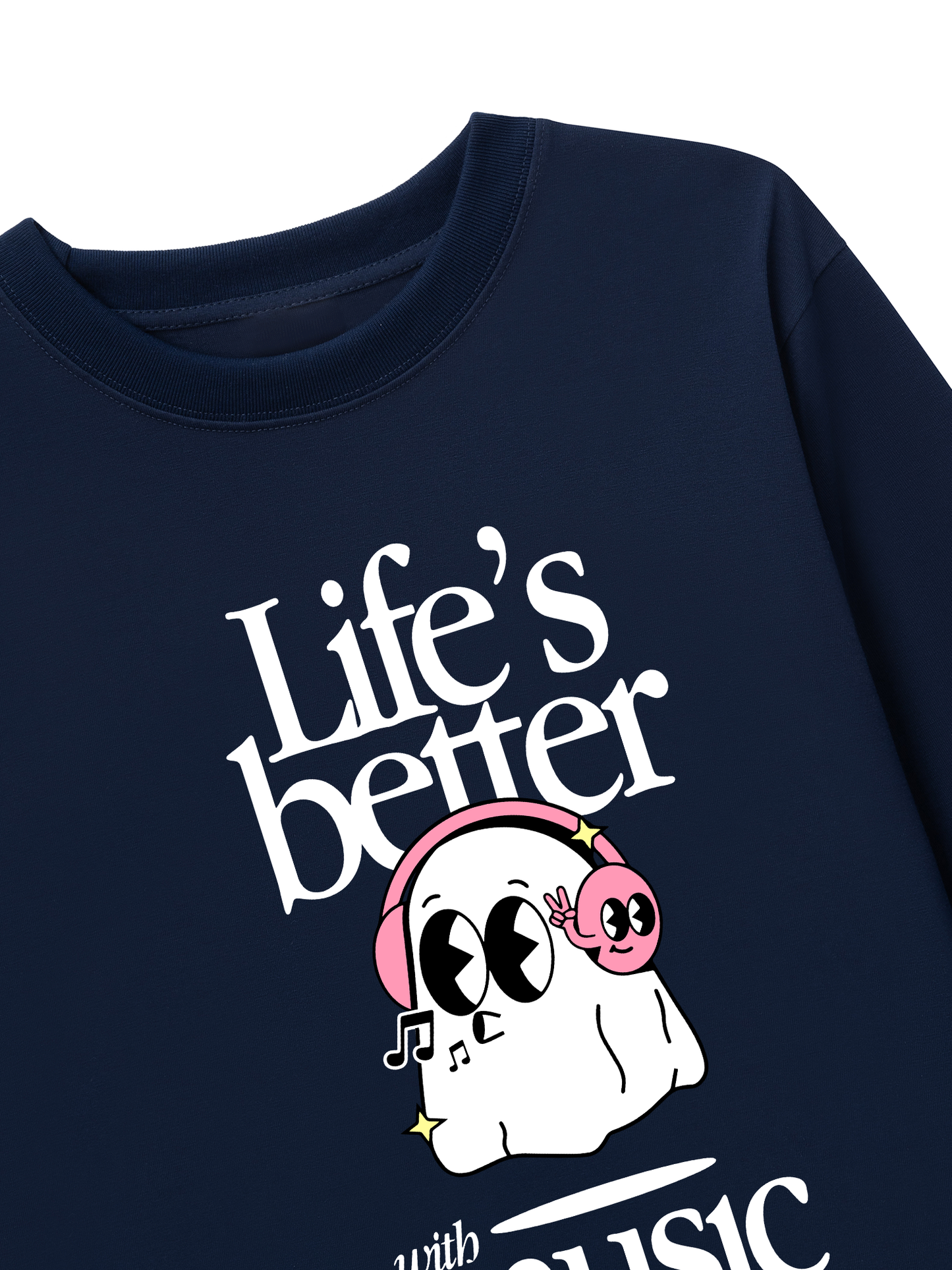 Áo Thun Dài Tay Life_s Better With Music