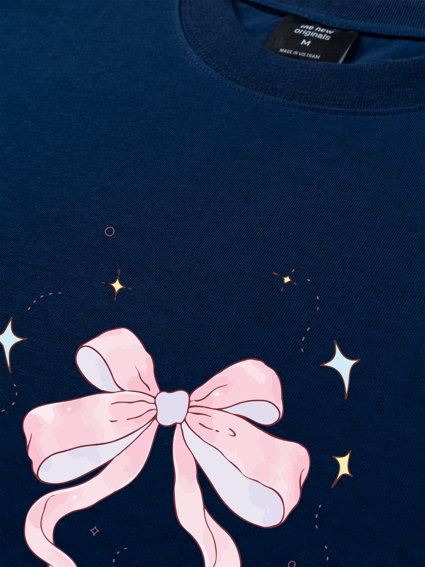 Áo Thun Relaxed Fit Cute Girl Pink Bow Bunny