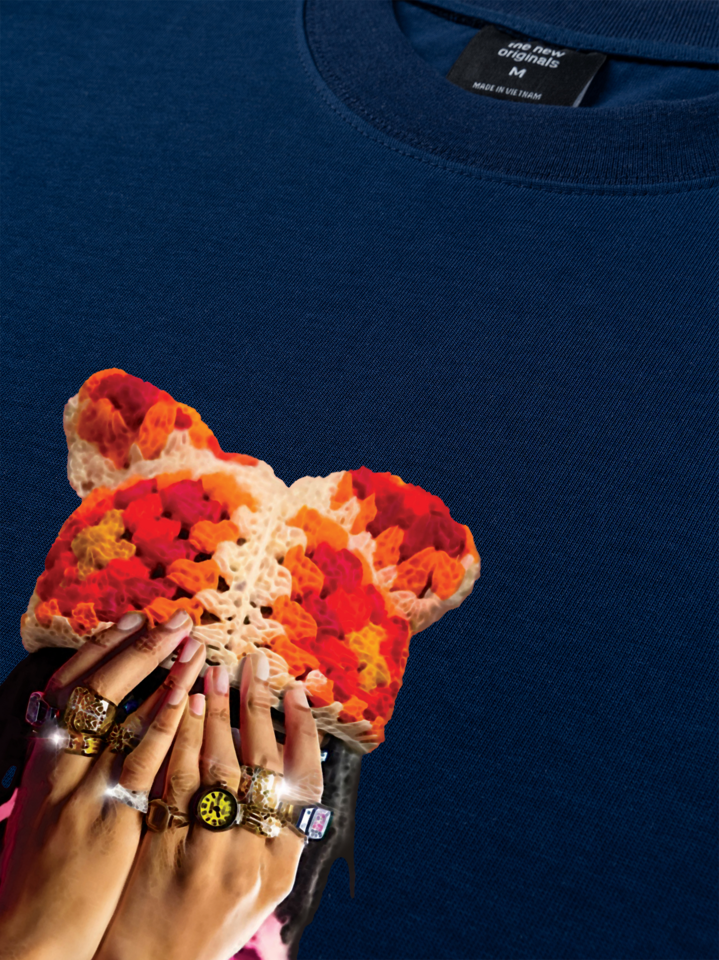 Áo Thun Relaxed Fit Jewel Ring & Orange Kitty Cap Wash