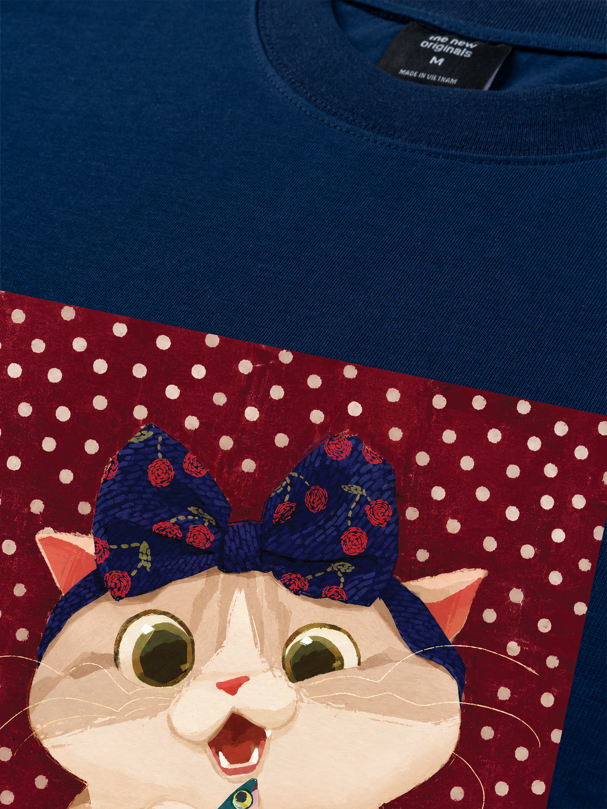 Áo Thun Relaxed Fit Red Fish Meow