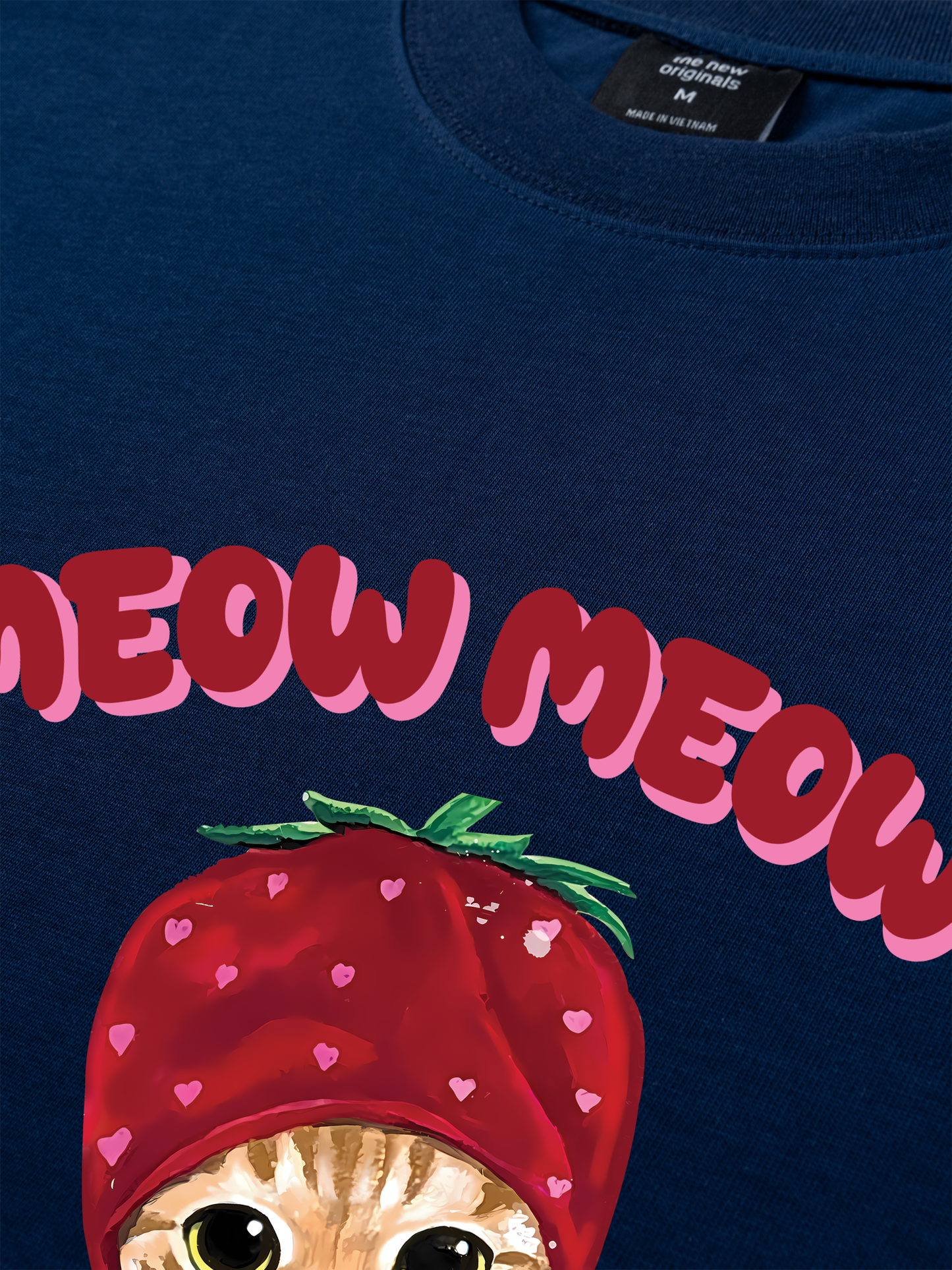 Áo Thun Relaxed Fit Meow Meow Strawberry