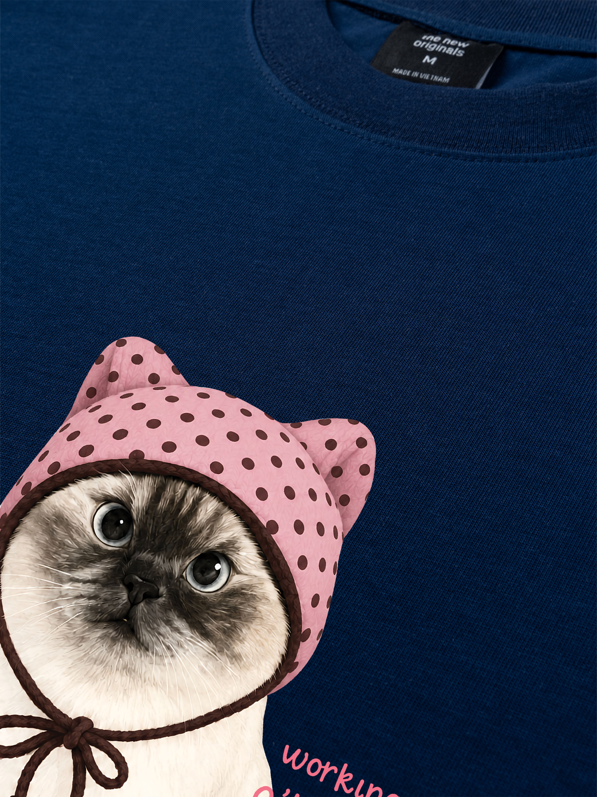 Áo Thun Relaxed Fit Working O'ttreats Pink Meow