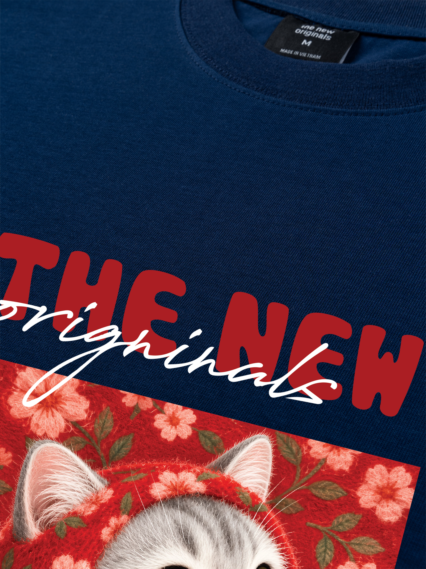 Áo Thun Relaxed Fit Red Daisy Daydream Meow