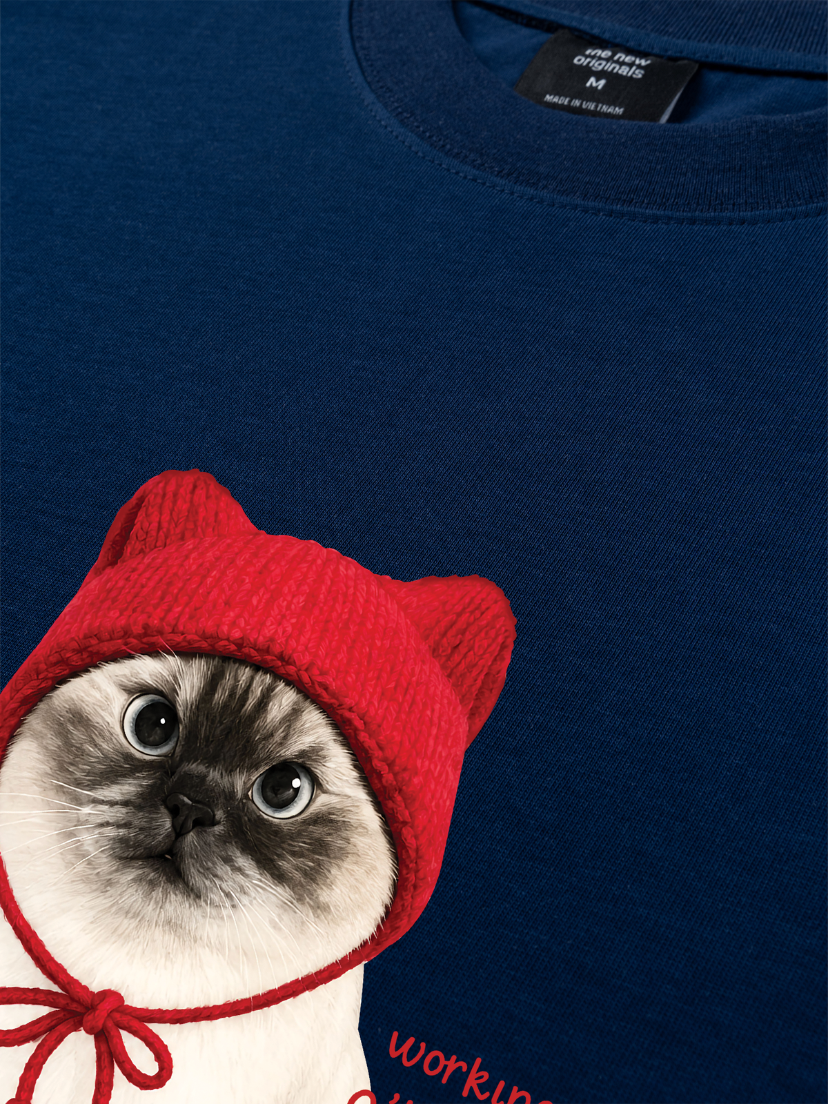 Áo Thun Relaxed Fit Working O'ttreats Red Meow