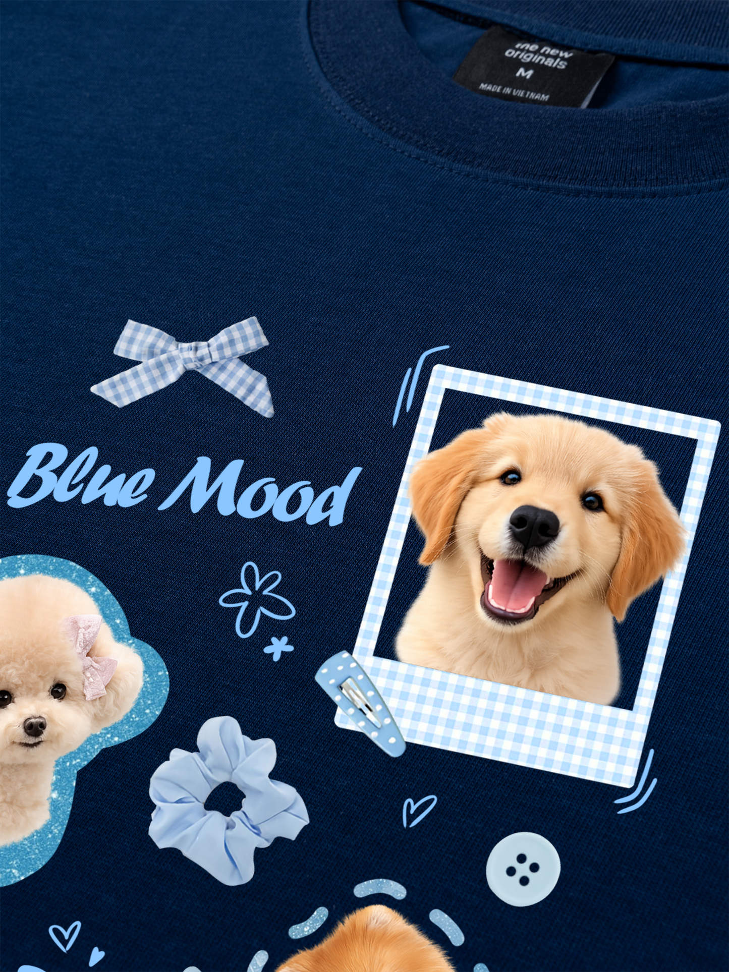 Áo Thun Relaxed Fit Daily Cuties Blue Mood Good Pup