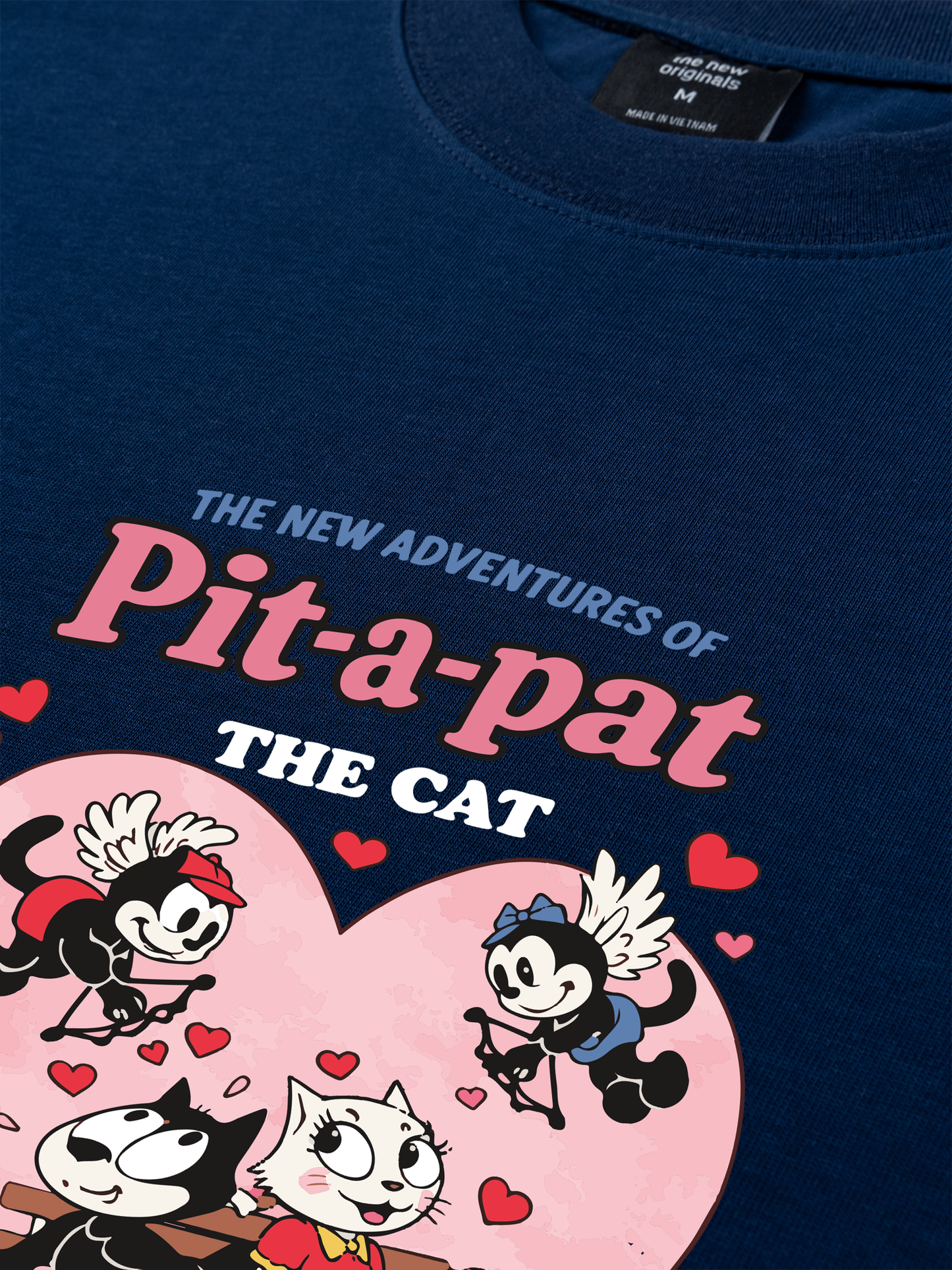 Áo Thun Relaxed Fit Cute Girl Funny Cat Couple