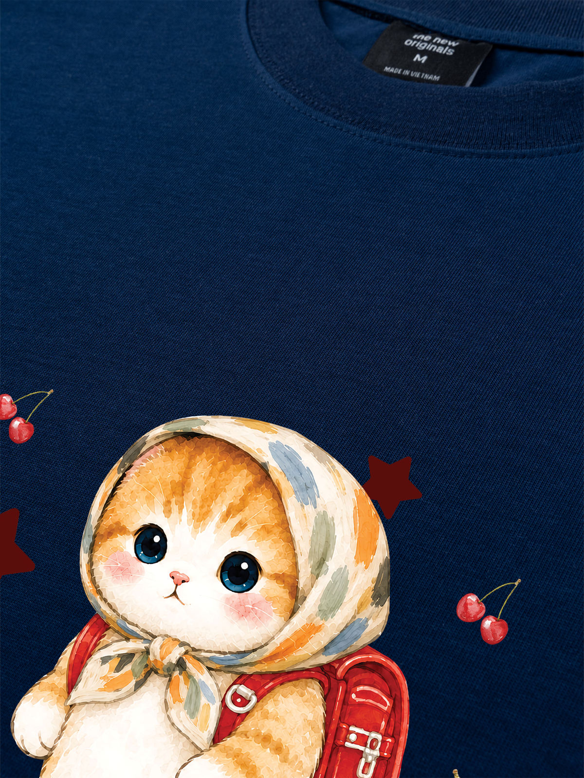 Áo Thun Relaxed Fit Pickleball Girl Meow Vitamin Meow Go School
