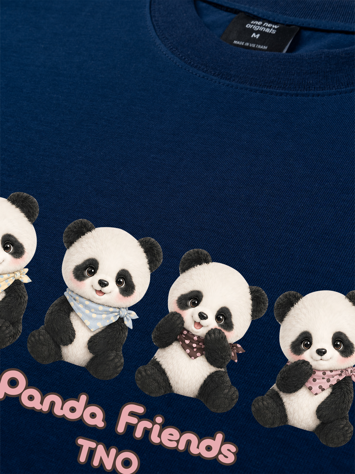 Áo Thun Relaxed Fit Panda Friends