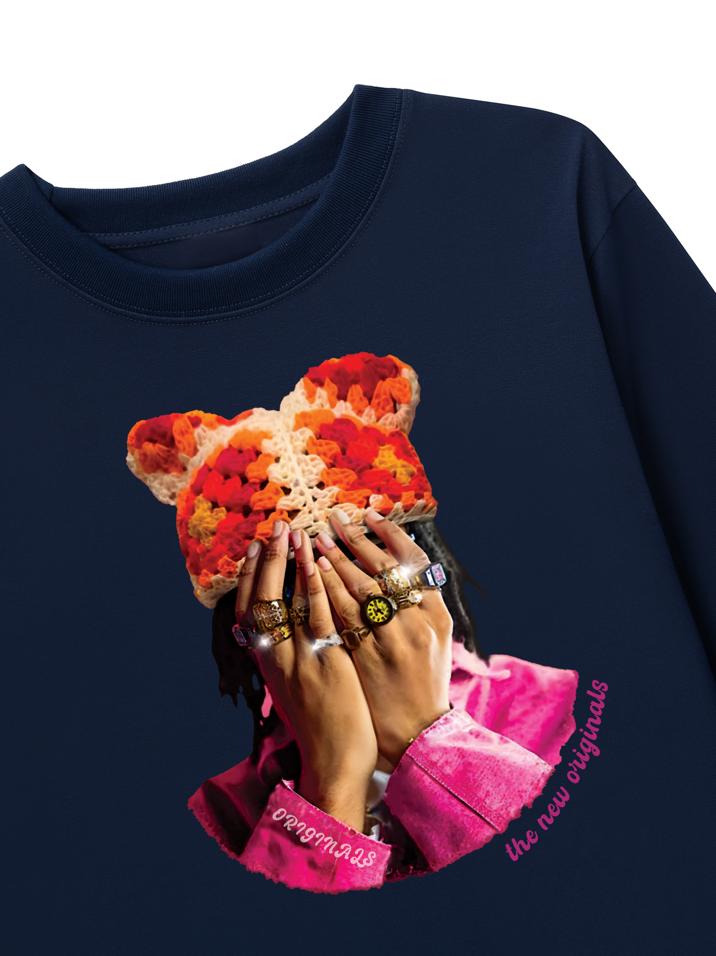 Áo Thun Dài Tay Jewel Ring & Orange Kitty Cap Wash