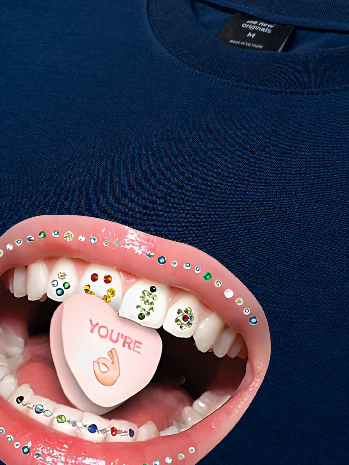 Áo Thun Relaxed Fit Diamond Grills Pills