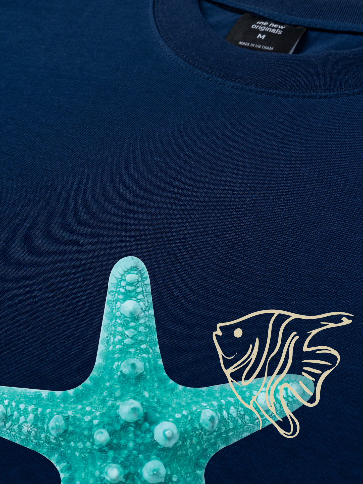 Áo Thun Relaxed Fit  Blue Tiffany Starfish