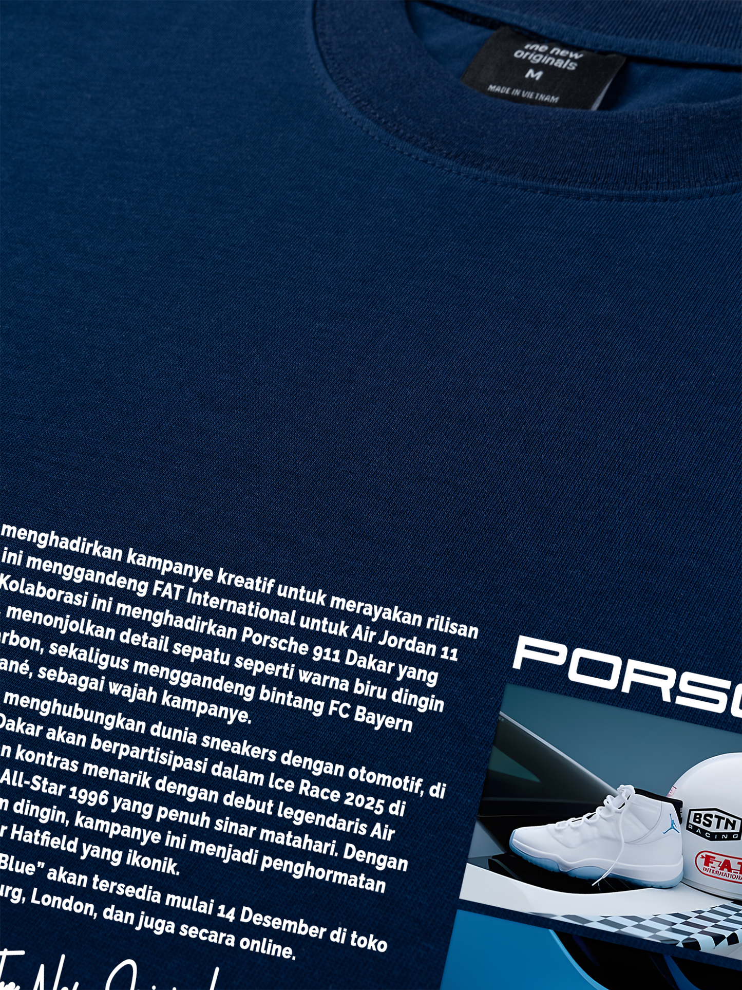 Áo Thun Relaxed Fit CAR Porsche 911 Blue Legend