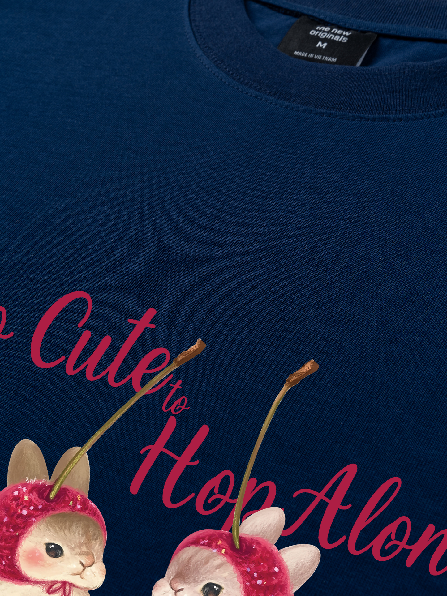 Áo Thun Relaxed Fit Animal Mood Too Cute to Hop Alone
