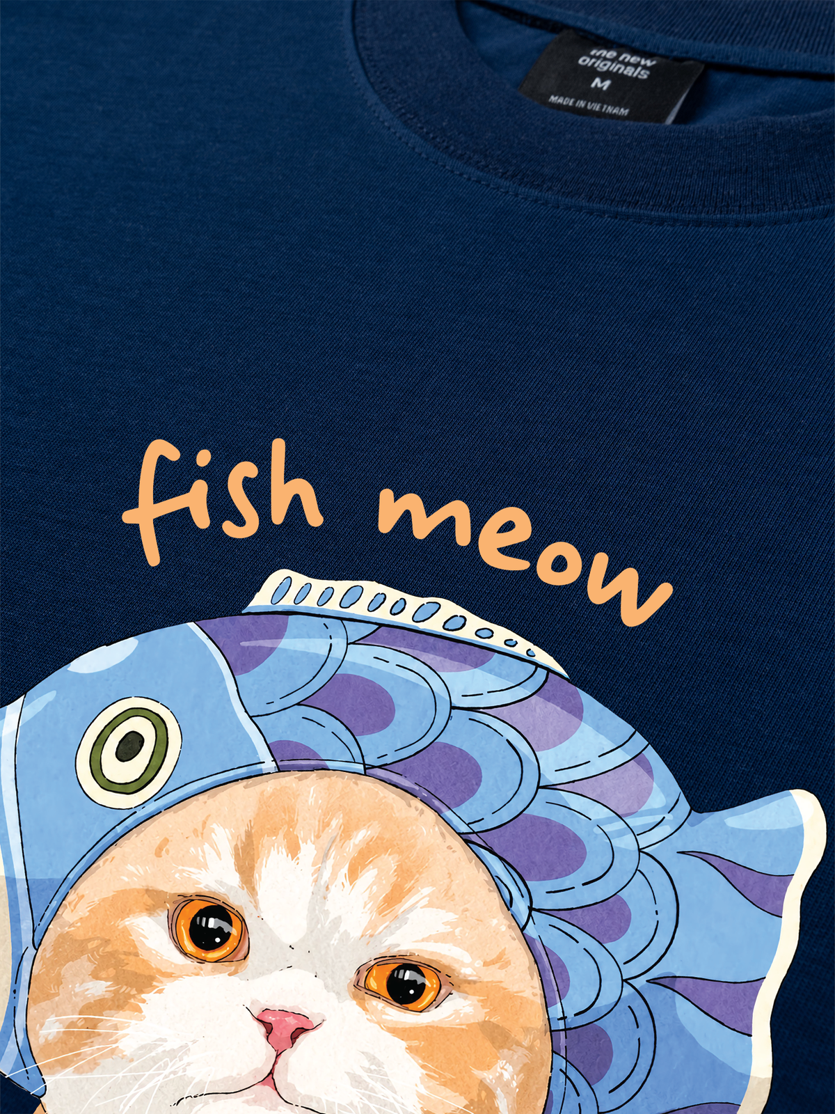 Áo Thun Relaxed Fit Fish Meow