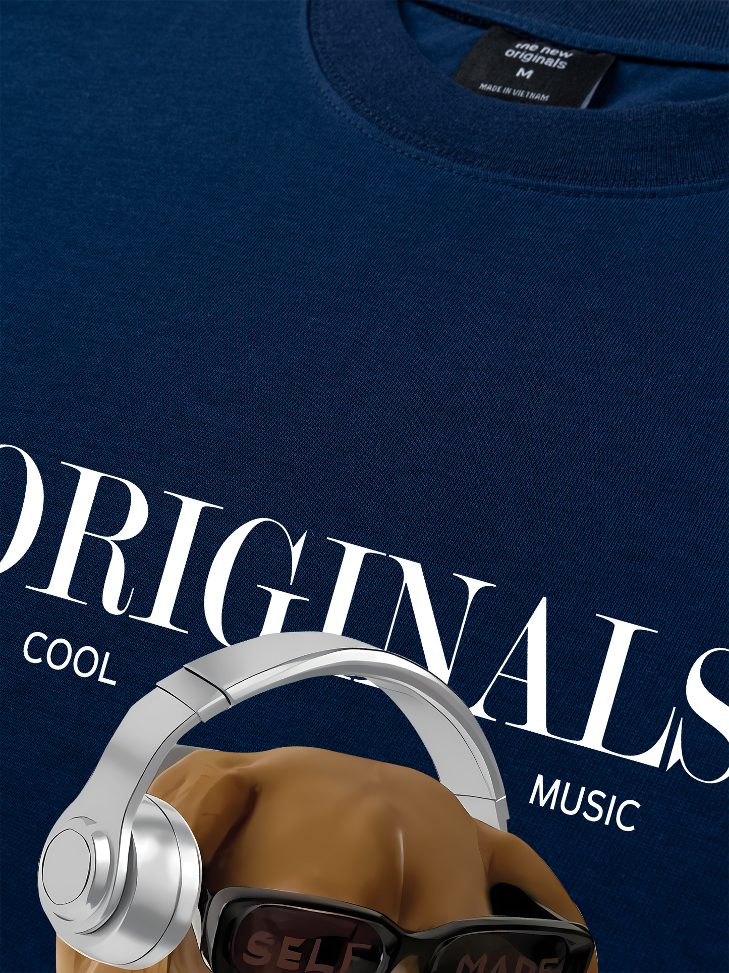 Áo Thun Relaxed Fit Animal Mood Cool Music Dog