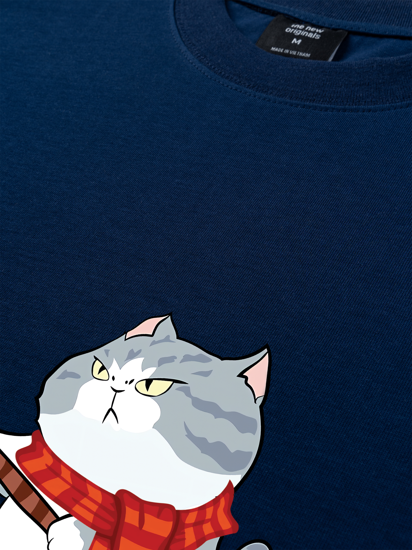 Áo Thun Relaxed Fit Funny Couple Cat
